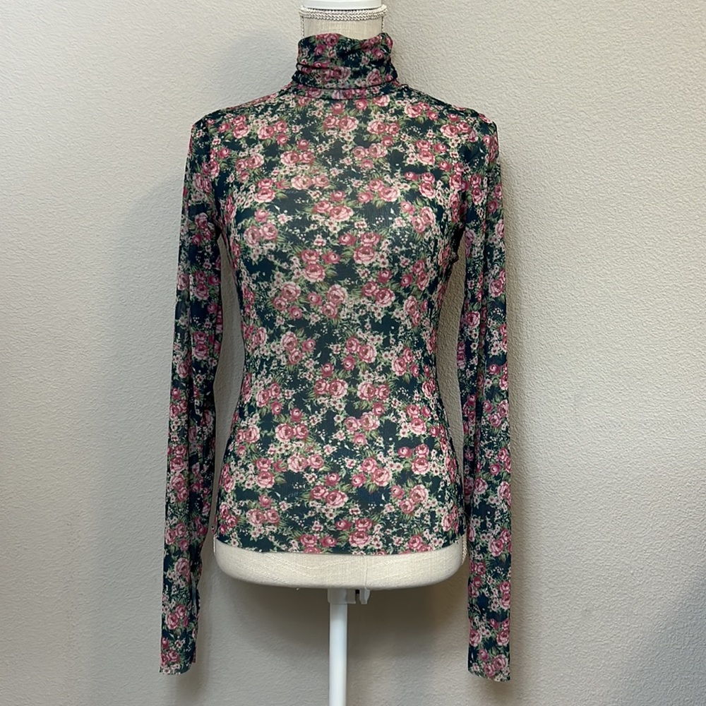 Zadie Power Mesh Turtleneck Top - Picture 3 of 7